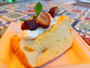 和栗のシフォンケーキ